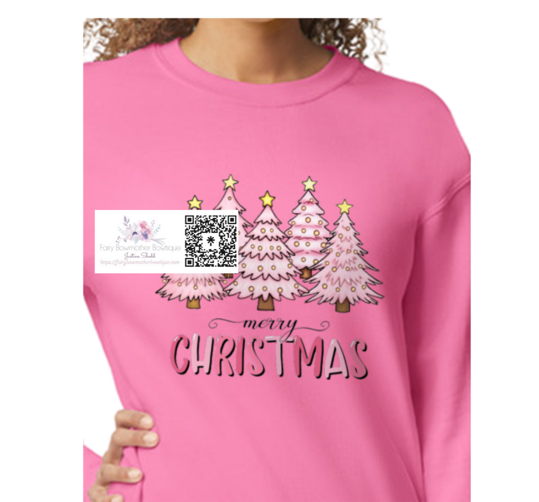 Apparel - Pink Christmas Trees Adult