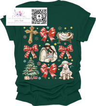 Load image into Gallery viewer, Apparel -  Red Bow Nativity
